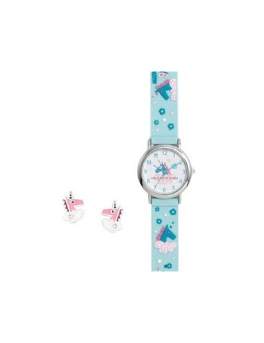 Set Relógio Unicórnio Azul Agatha Ruiz de La Prada