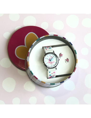 Set Relógio Unicórnio Branco Agatha Ruiz de La Prada
