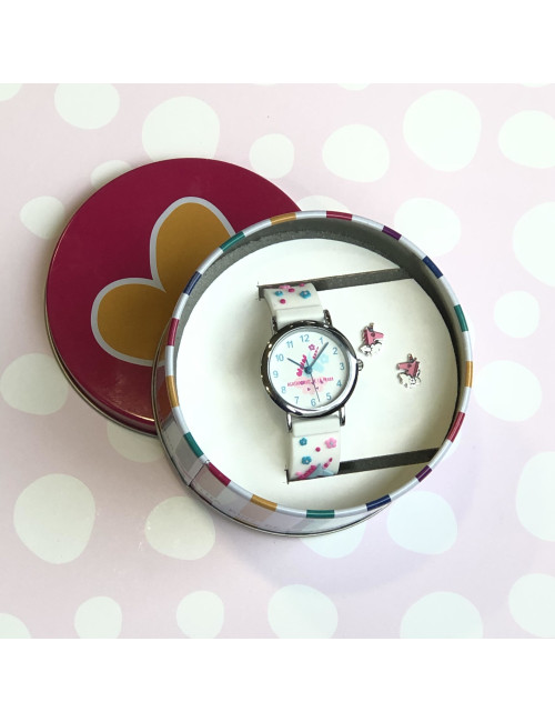Set Relógio Unicórnio Branco Agatha Ruiz de La Prada