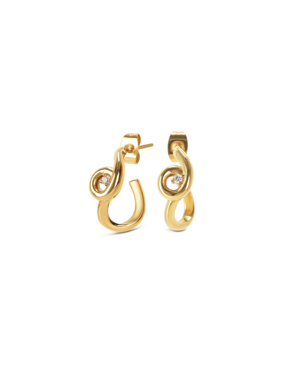 Brincos One Infinity Twisted Gold