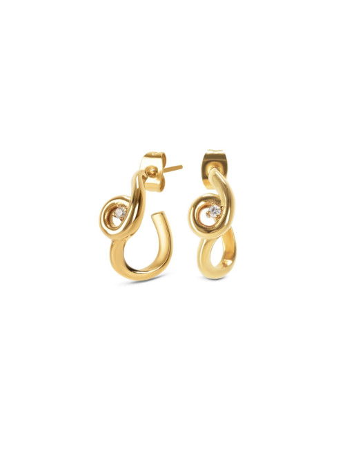 Brincos One Infinity Twisted Gold