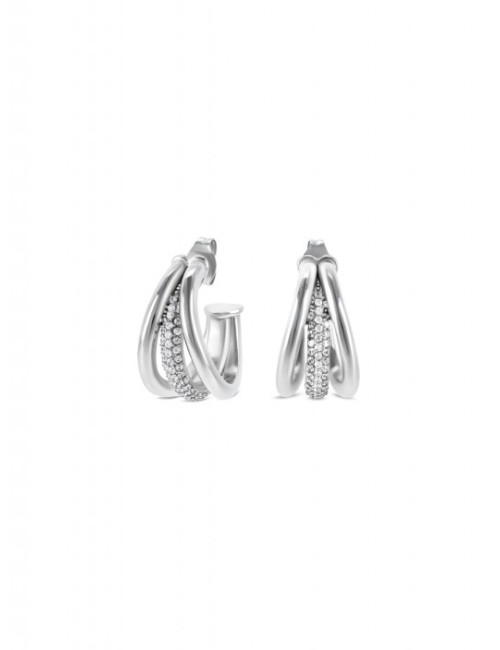 Brincos One Silver Frost Crystal