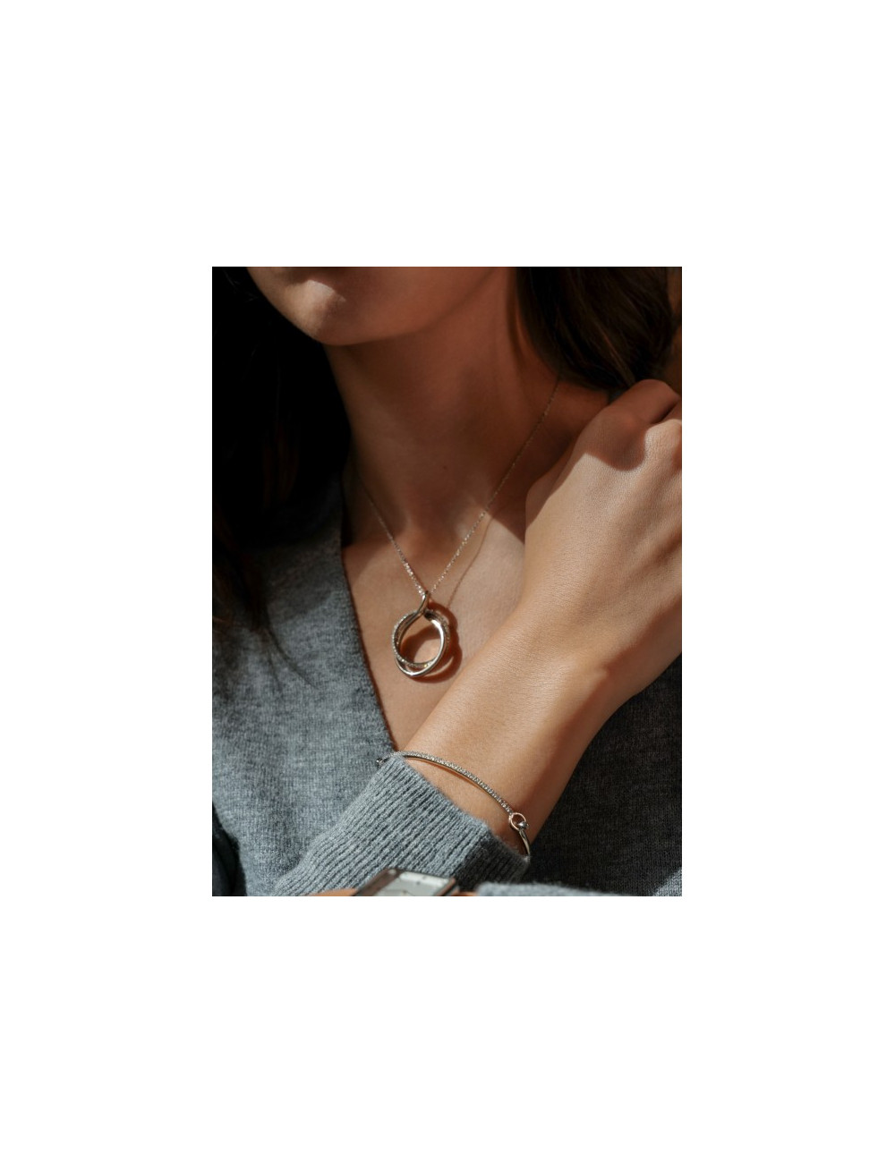 Colar One Silver Frost Crystal