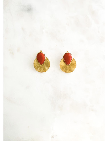 BRINCOS POWER CORAL PRATA