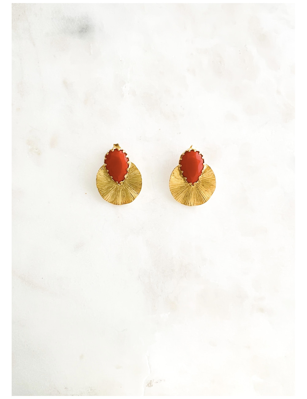 BRINCOS POWER CORAL PRATA