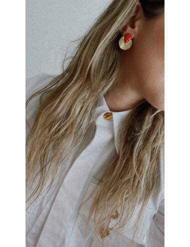 BRINCOS POWER CORAL PRATA