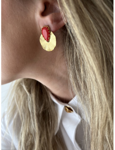 BRINCOS POWER CORAL PRATA