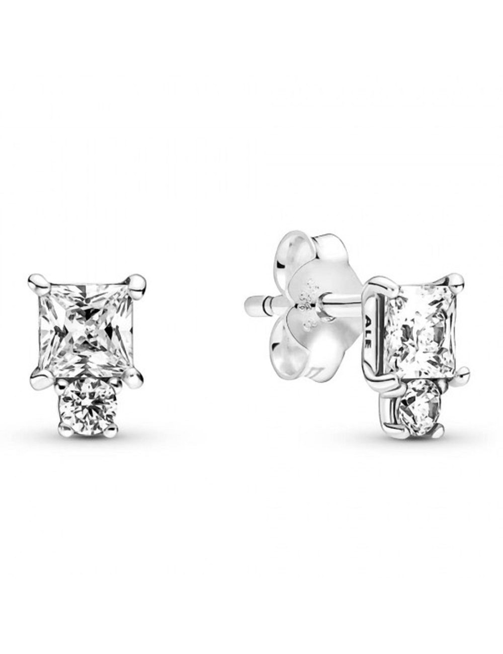 BRINCOS SPARKLING ROUND & SQUARE PANDORA