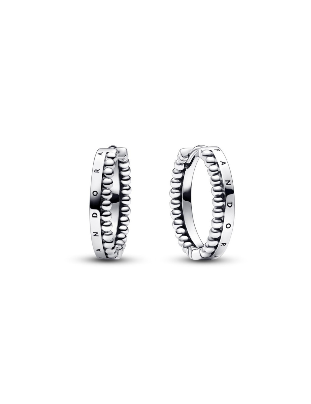 BRINCOS SIGNATURE LOGO & BEADS PANDORA