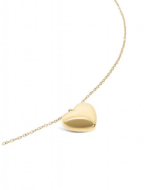 Colar One Neckmess Heart Big Gold