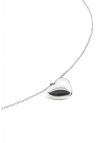 Colar One Neckmess Heart Big Silver