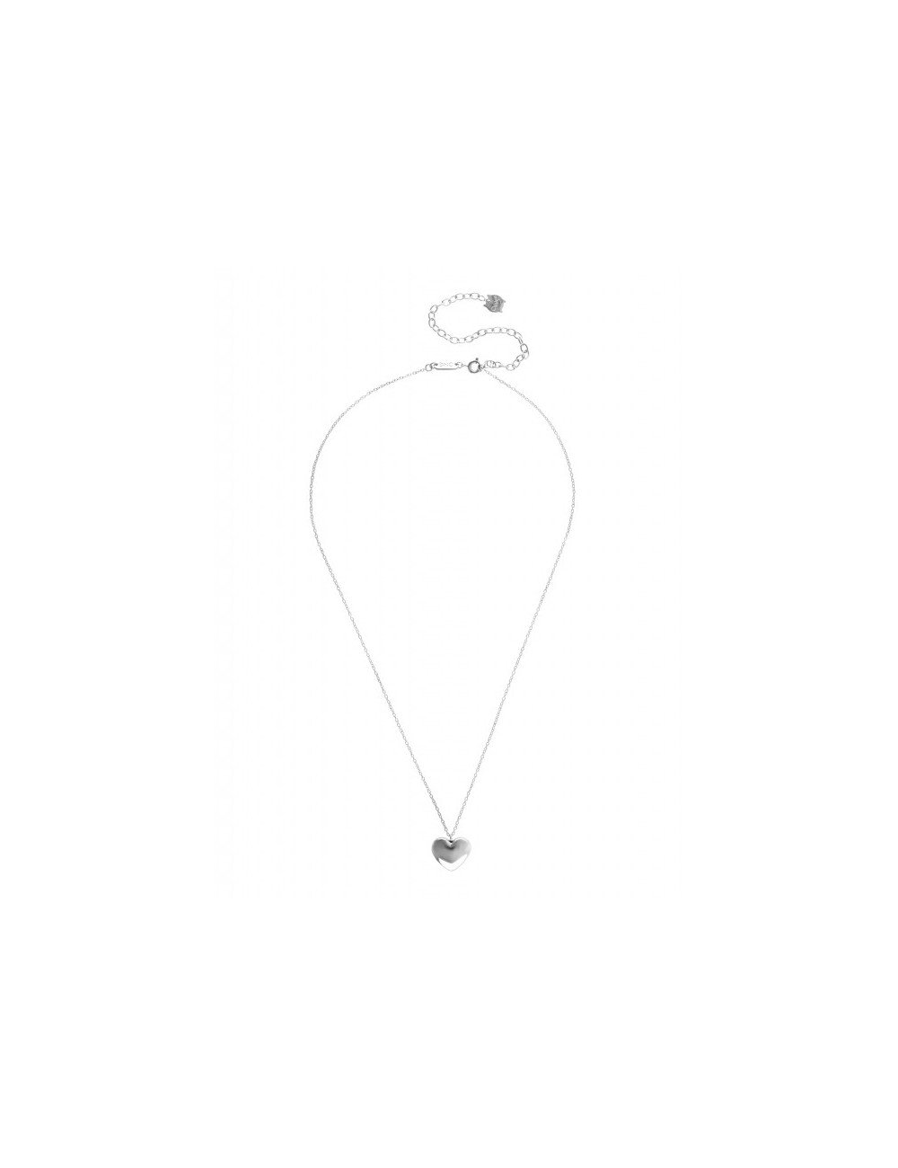 Colar One Neckmess Heart Big Silver