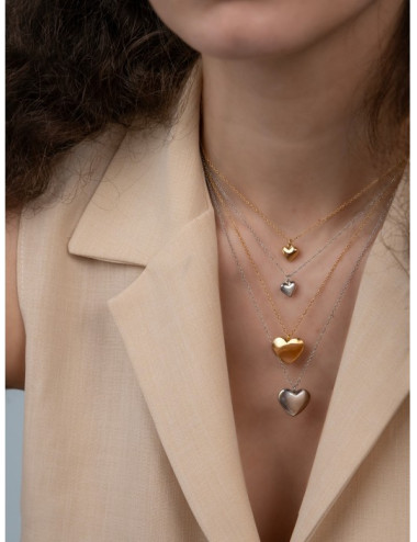 Colar One Neckmess Heart Silver