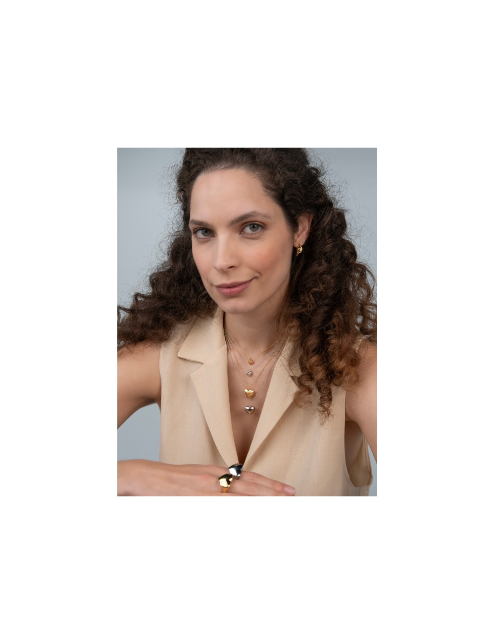 Colar One Neckmess Heart Silver