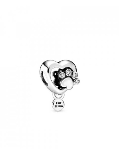 CONTA SPARKLING PAW PRINT AND HEART PANDORA