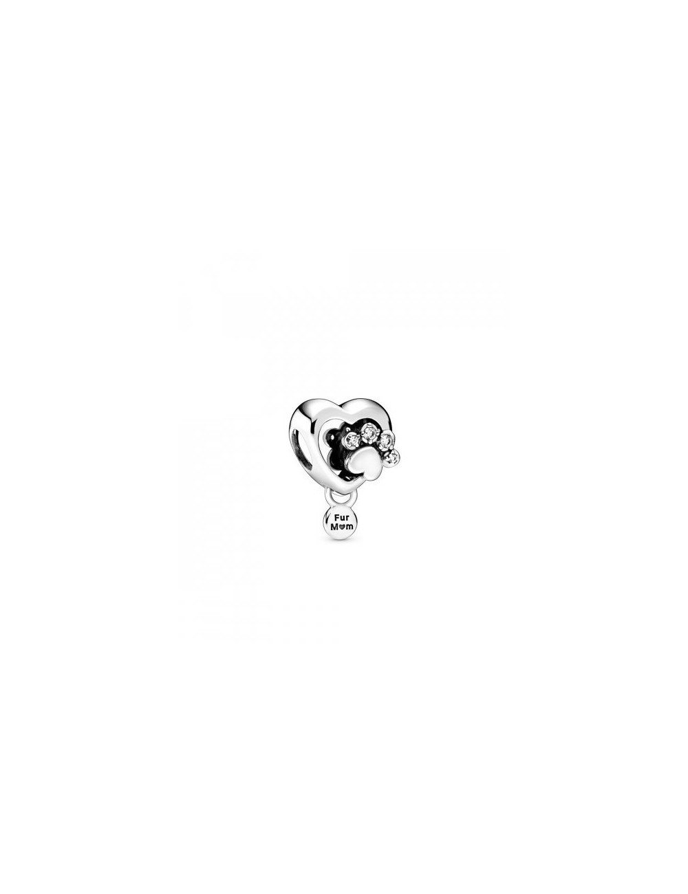 CONTA SPARKLING PAW PRINT AND HEART PANDORA