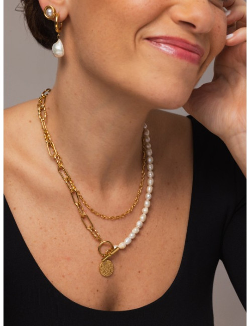 Colar One Neckmess Pearly