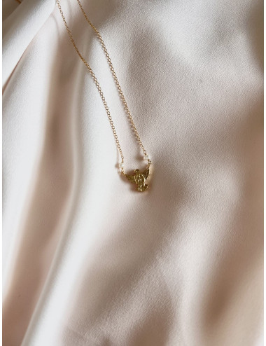 Colar Espirito Santo Prata Dourada