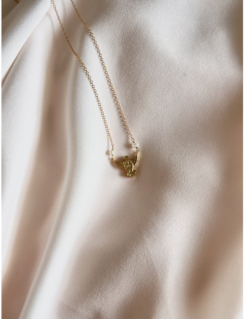 Colar Espirito Santo Prata Dourada