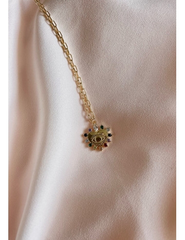 Colar Sicilia Prata Dourada