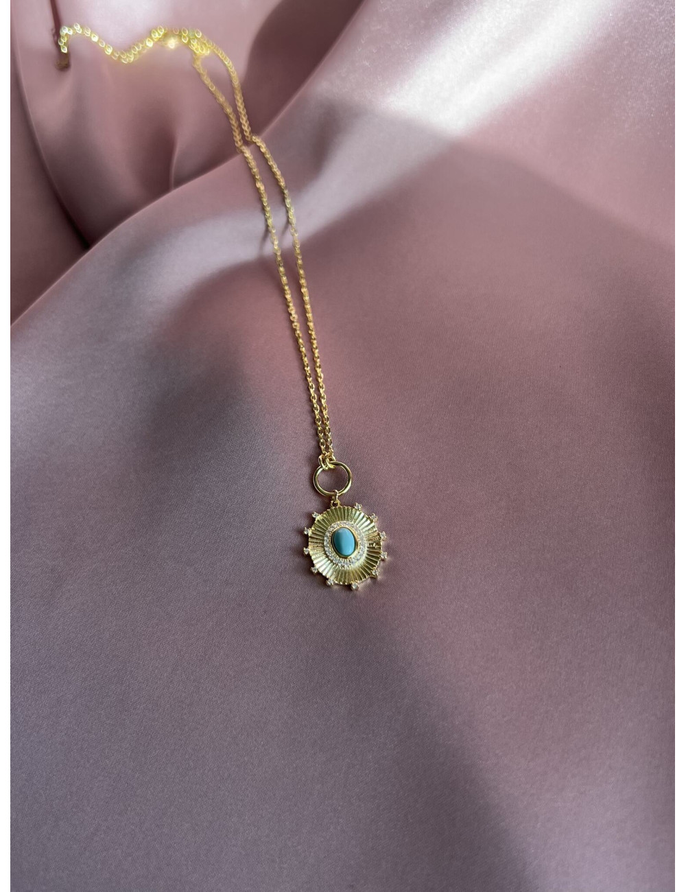 Colar Turim Prata Dourada