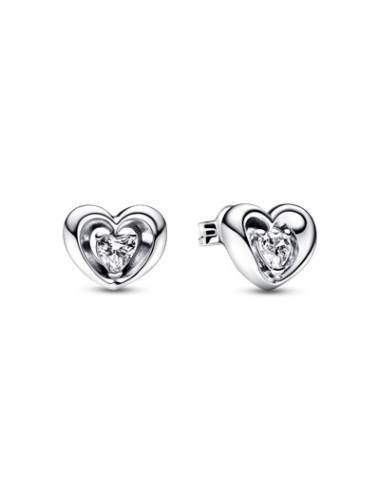 BRINCOS RADIANT HEART & FLOATING STONE PANDORA