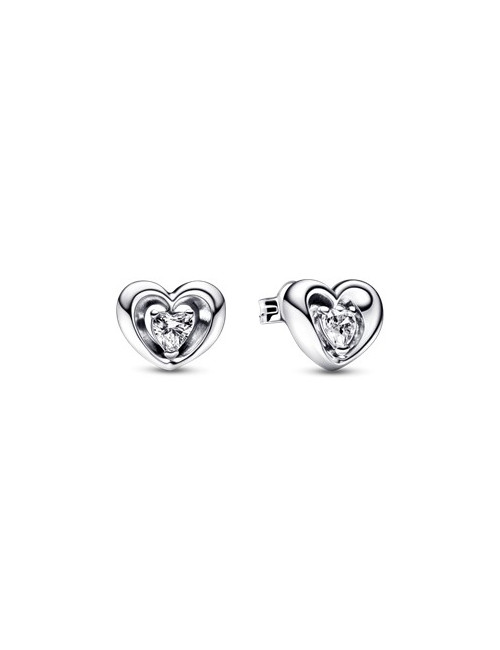 BRINCOS RADIANT HEART & FLOATING STONE PANDORA