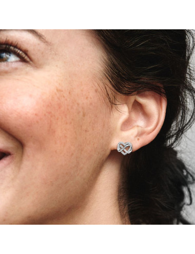 BRINCOS PANDORA SPARKLING INFINITY HEART