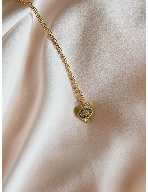 Colar Amore II Prata Dourada