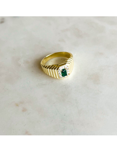 Anel Fiori Prata Dourada