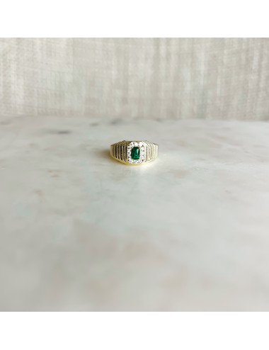 Anel Fiori Prata Dourada