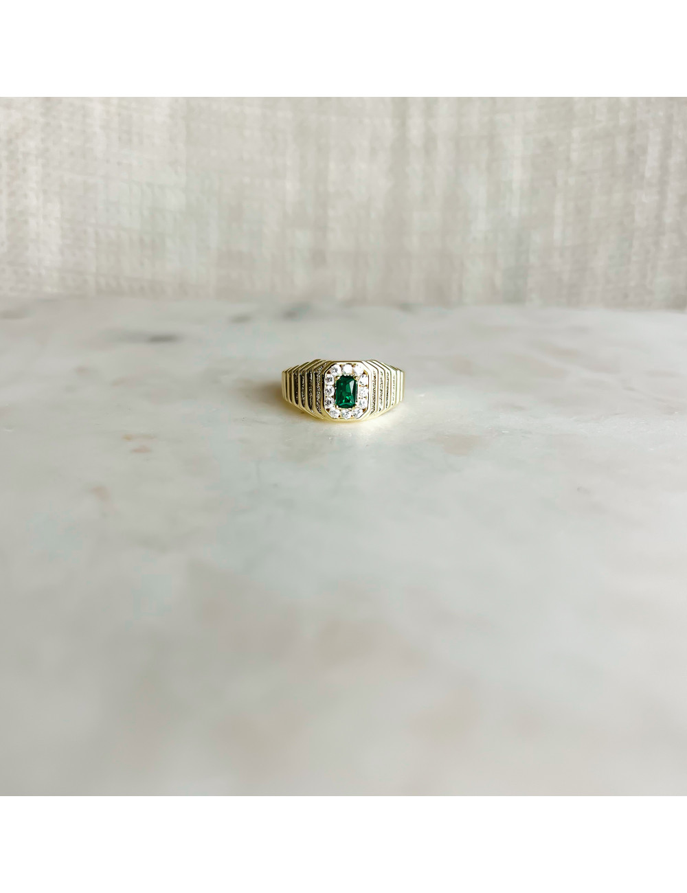 Anel Fiori Prata Dourada