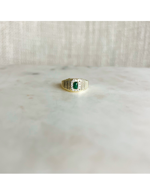 Anel Fiori Prata Dourada