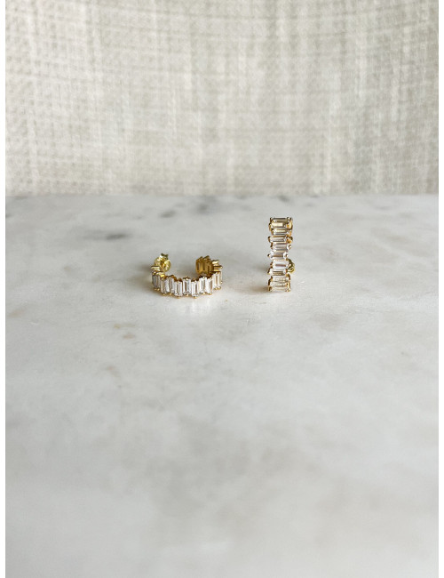 Brincos in Love White Prata Dourada