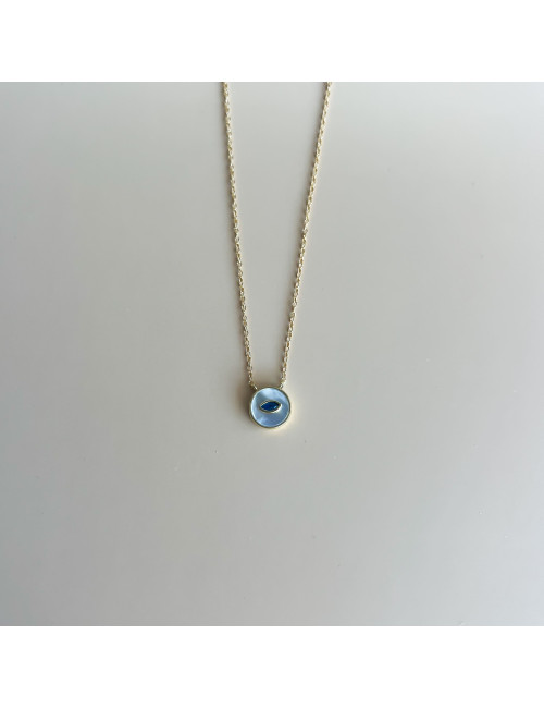 Colar Eye Prata Dourada