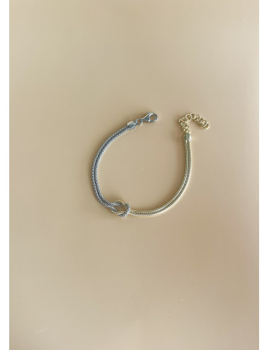 Pulseira Knot My Life Bicolor Prata