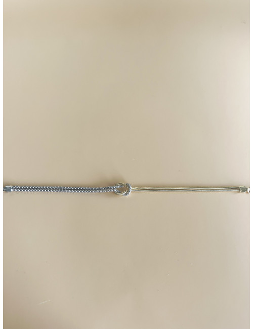 Pulseira Knot My Life Bicolor Prata