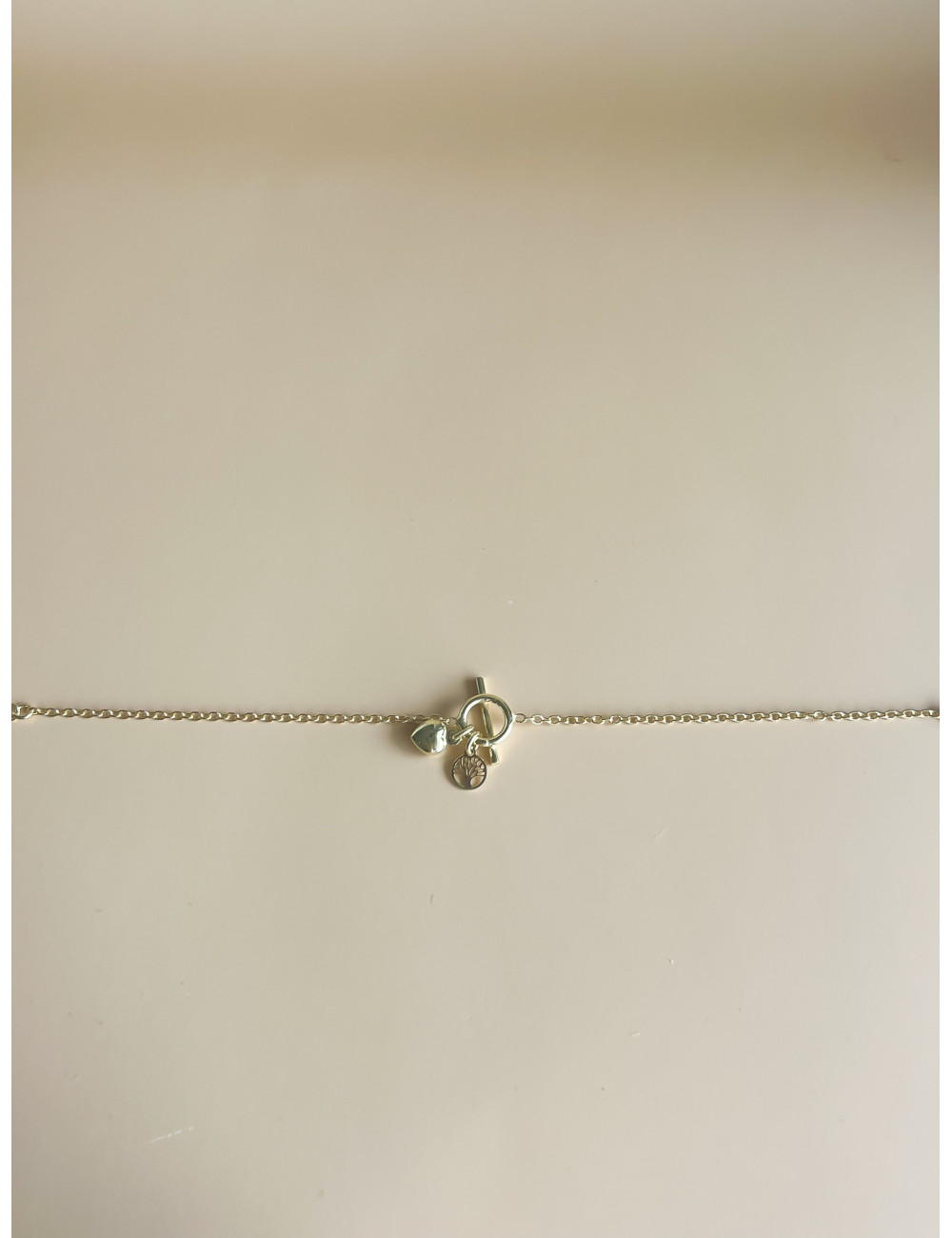 Pulseira Heart & Tree Life Prata Dourada