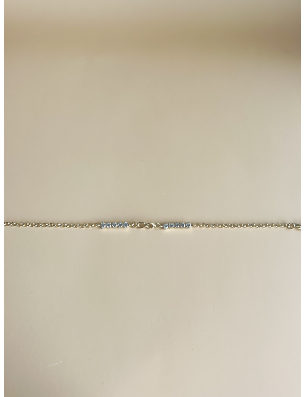 Pulseira Infinito Prata Dourada