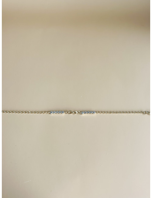 Pulseira Infinito Prata Dourada