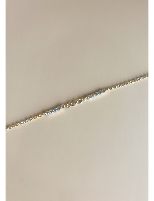 Pulseira Infinito Prata Dourada