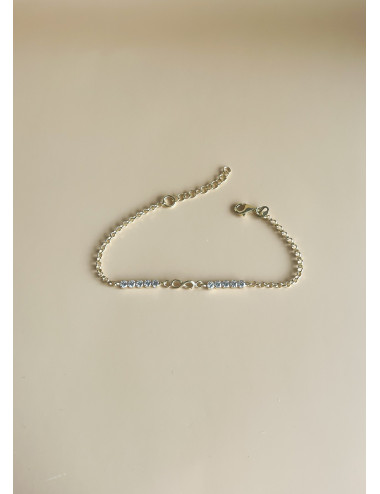 Pulseira Infinito Prata Dourada