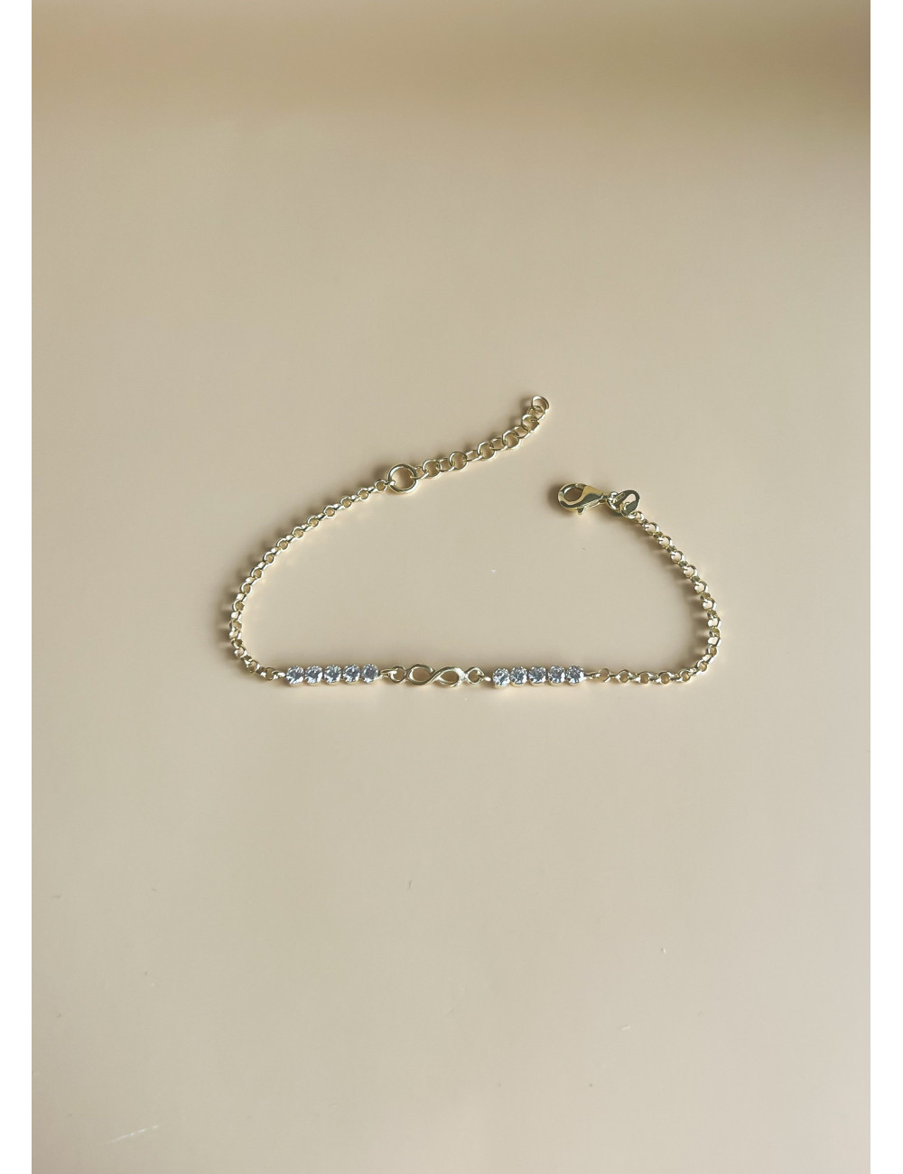 Pulseira Infinito Prata Dourada