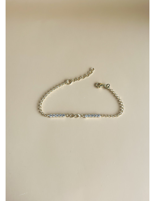 Pulseira Infinito Prata Dourada