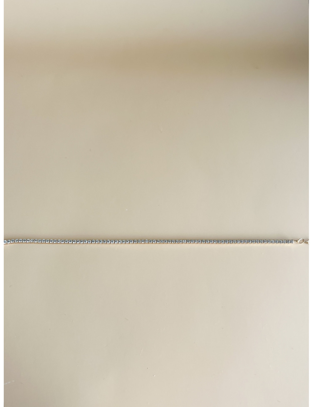 Pulseira Riviera Branca Prata Dourada