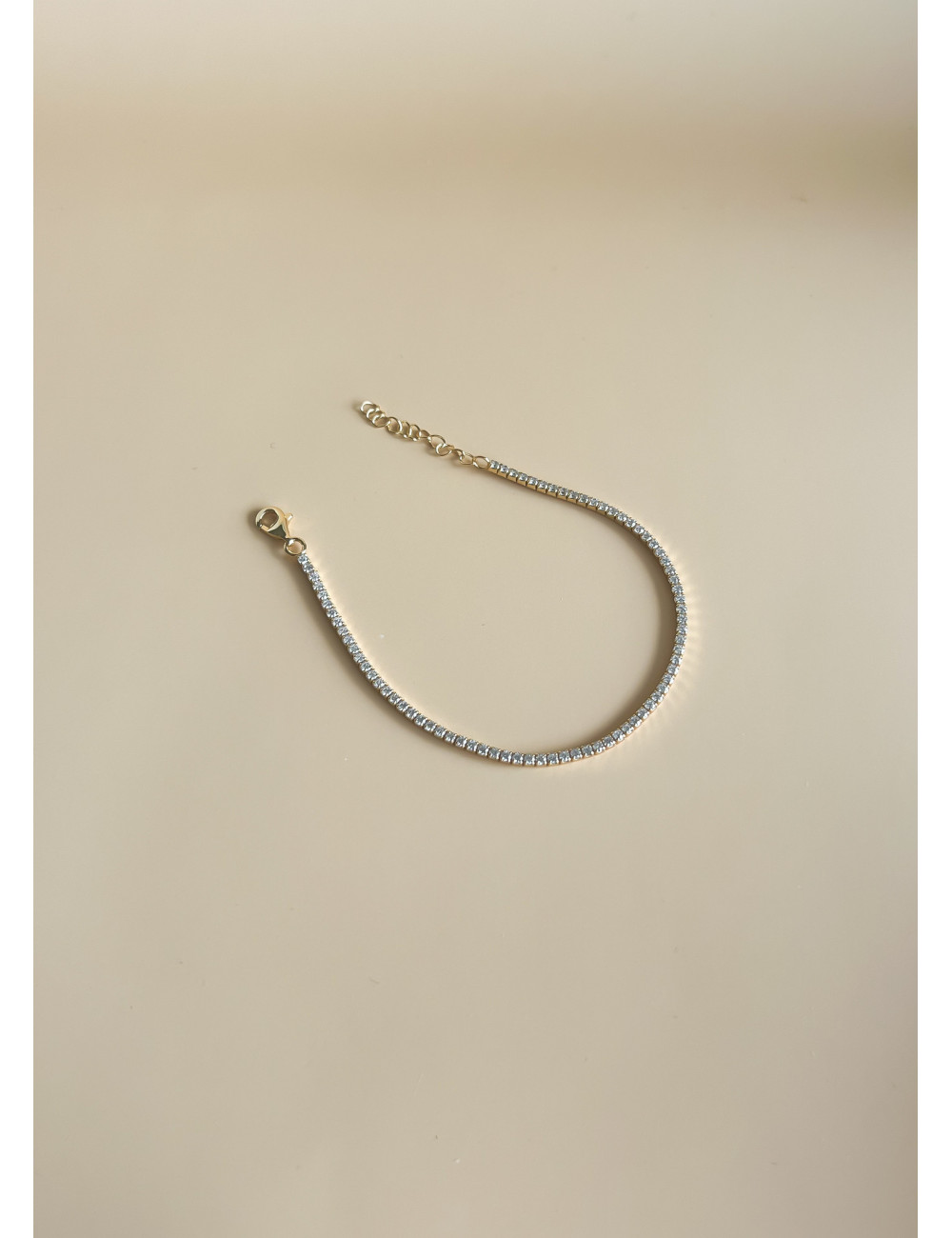 Pulseira Riviera Branca Prata Dourada