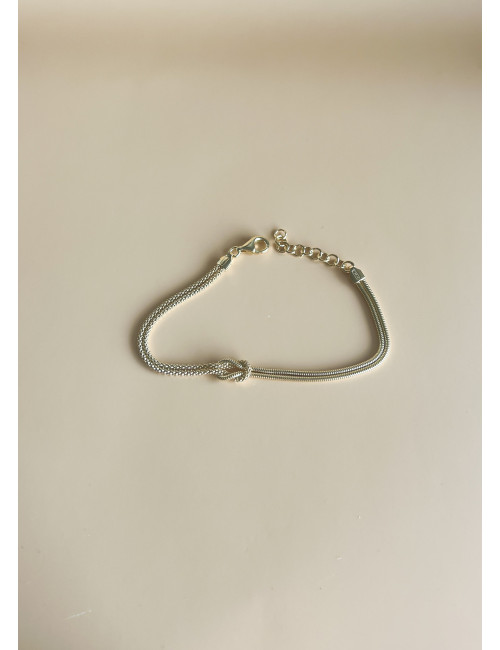 Pulseira Knot My Life II Prata Dourada