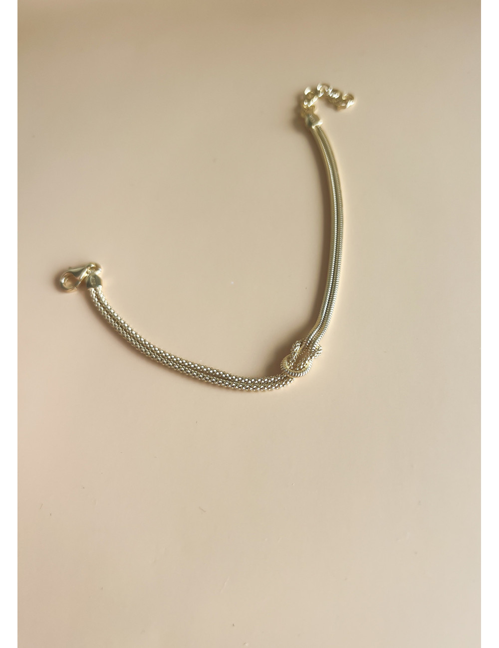 Pulseira Knot My Life II Prata Dourada