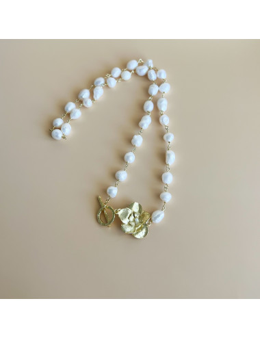 Colar Marie Prata Dourada