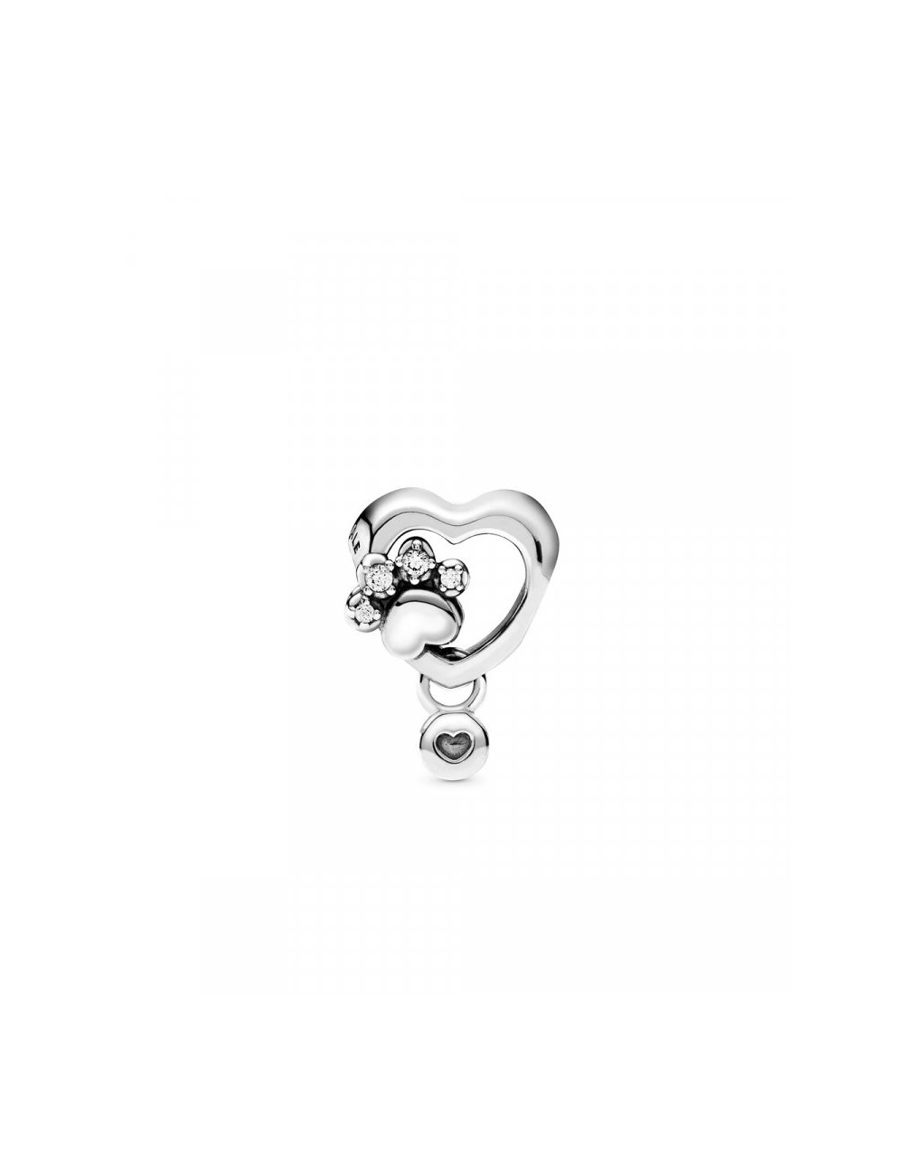CONTA SPARKLING PAW PRINT AND HEART PANDORA